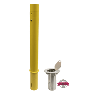4" Carbon Steel Internal Locking Bollard w/ Patented Stainless Steel Embedment