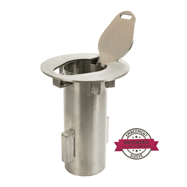 4" Carbon Steel Internal Locking Bollard w/ Patented Stainless Steel Embedment - Image 2