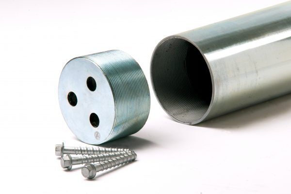 5" X 42" Galvanized Steel Threaded Base Bollards - Image 2