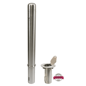 4" Stainless Steel Internal Locking Bollard w/ Patented Stainless Steel Embedment