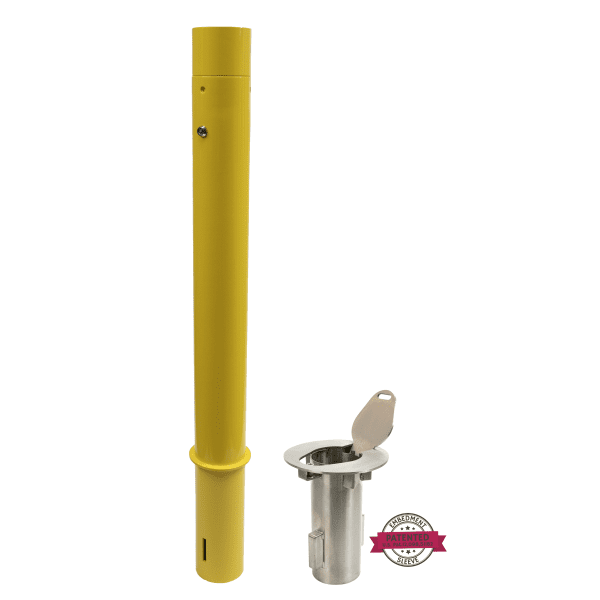 6" Carbon Steel Internal Locking Bollard w/ Patented Stainless Steel Embedment